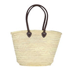 Load image into Gallery viewer, REGULAR STRAW BAG - LEATHER HANDLE

